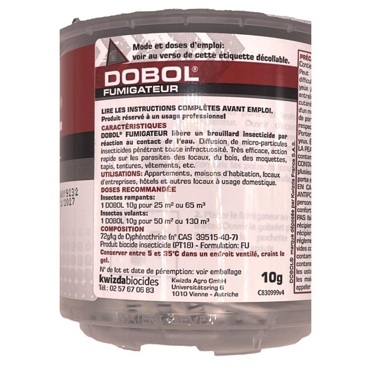 DOBOL Fumigène insecticide hydro-réactif (insectes volants et rampants)